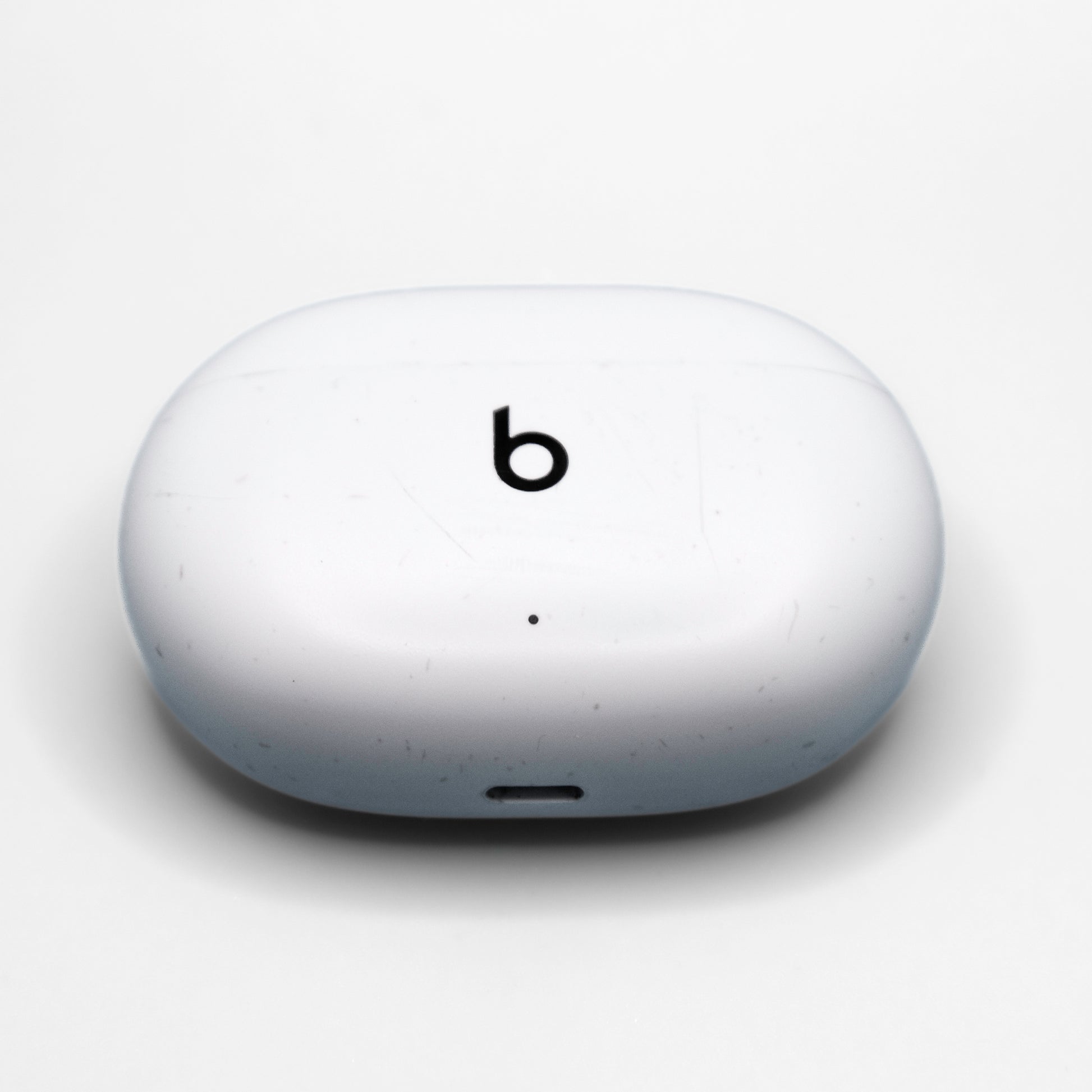 Beats Studio Buds Case Well Loved White Charging Port