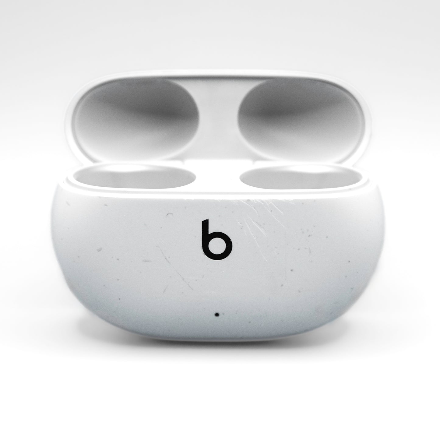Beats Studio Buds Case Well Loved White Open Case