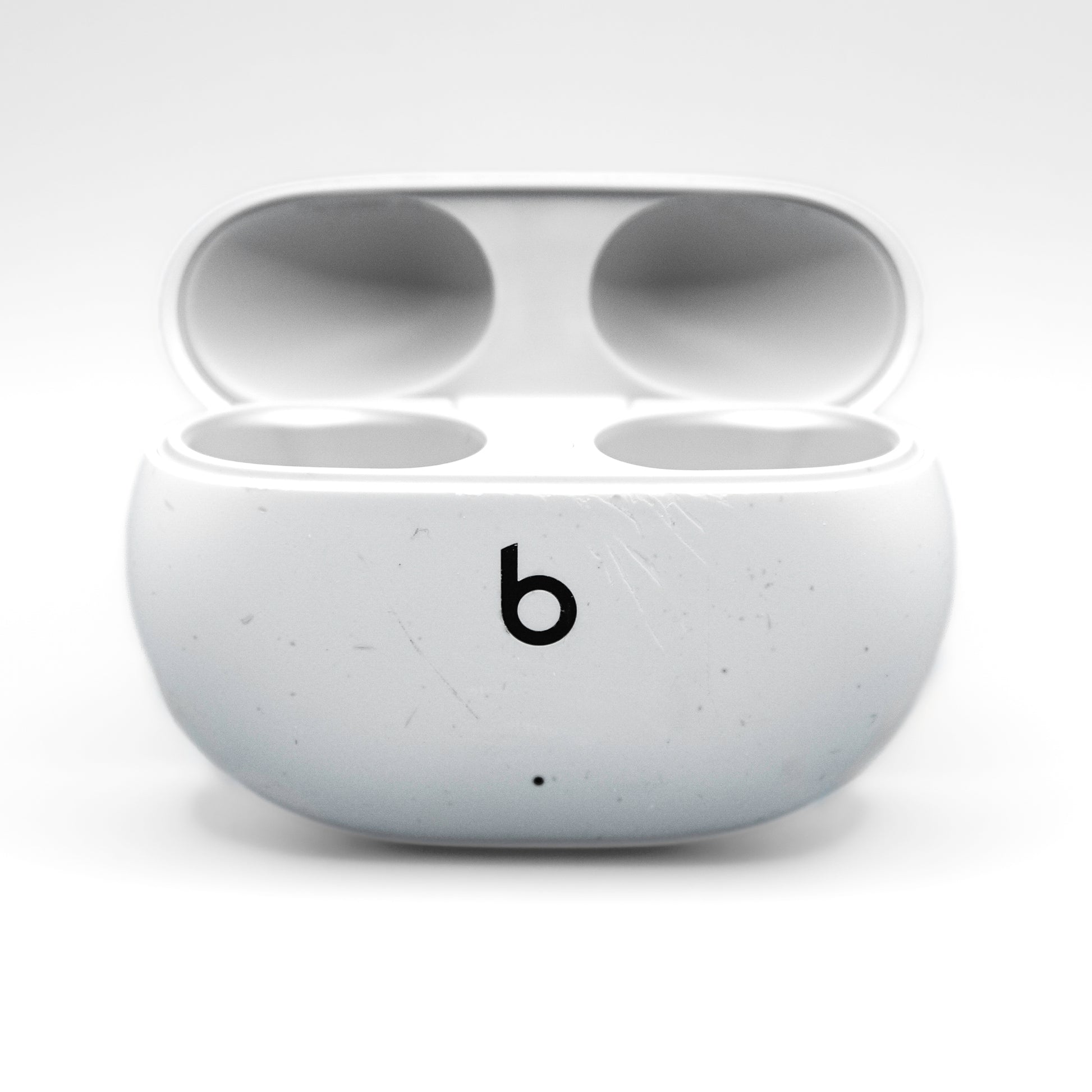 Beats Studio Buds Case Well Loved White Open Case