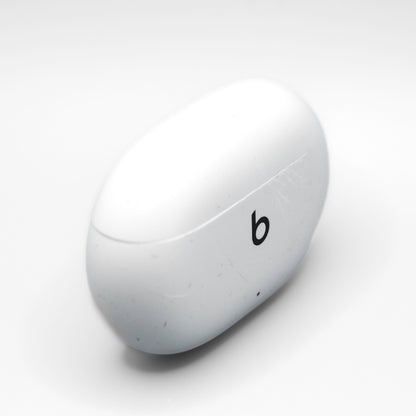 Beats Studio Buds Case Well Loved White Side View