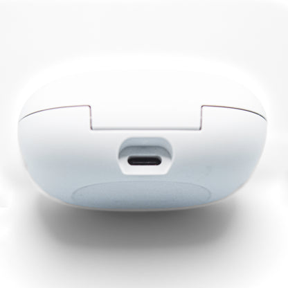 Beats Fit Pro Case in White view of the charging port 