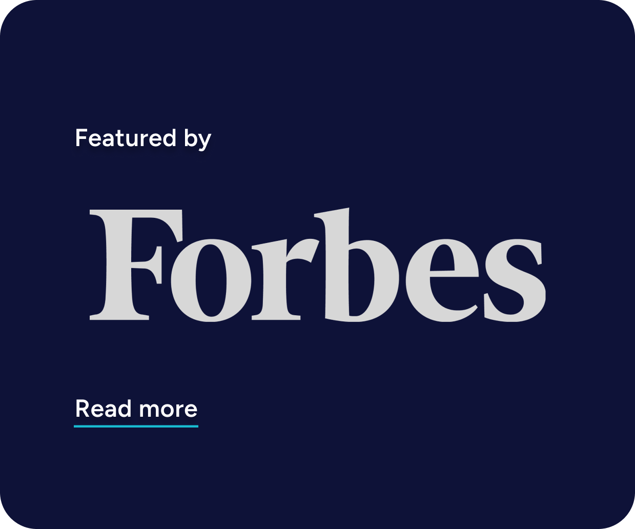 Featured by Forbes. Read more