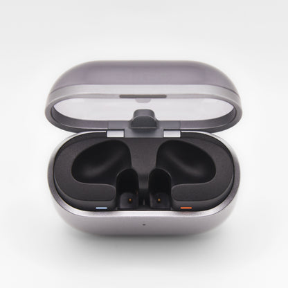 Samsung Galaxy Buds3 Charging Case Replacement in Silver Top of Case