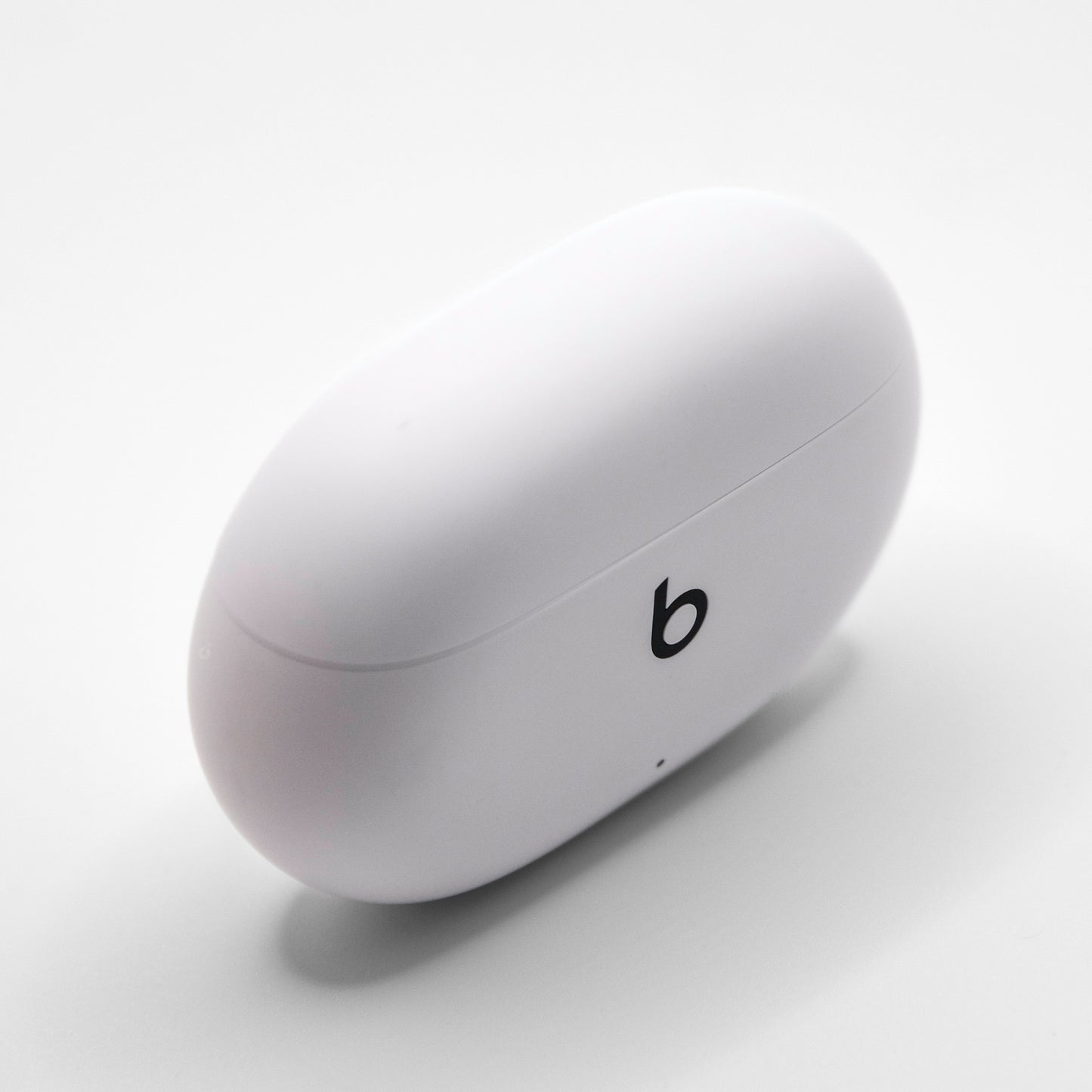 Beats Studio Buds Case in White at an Angle