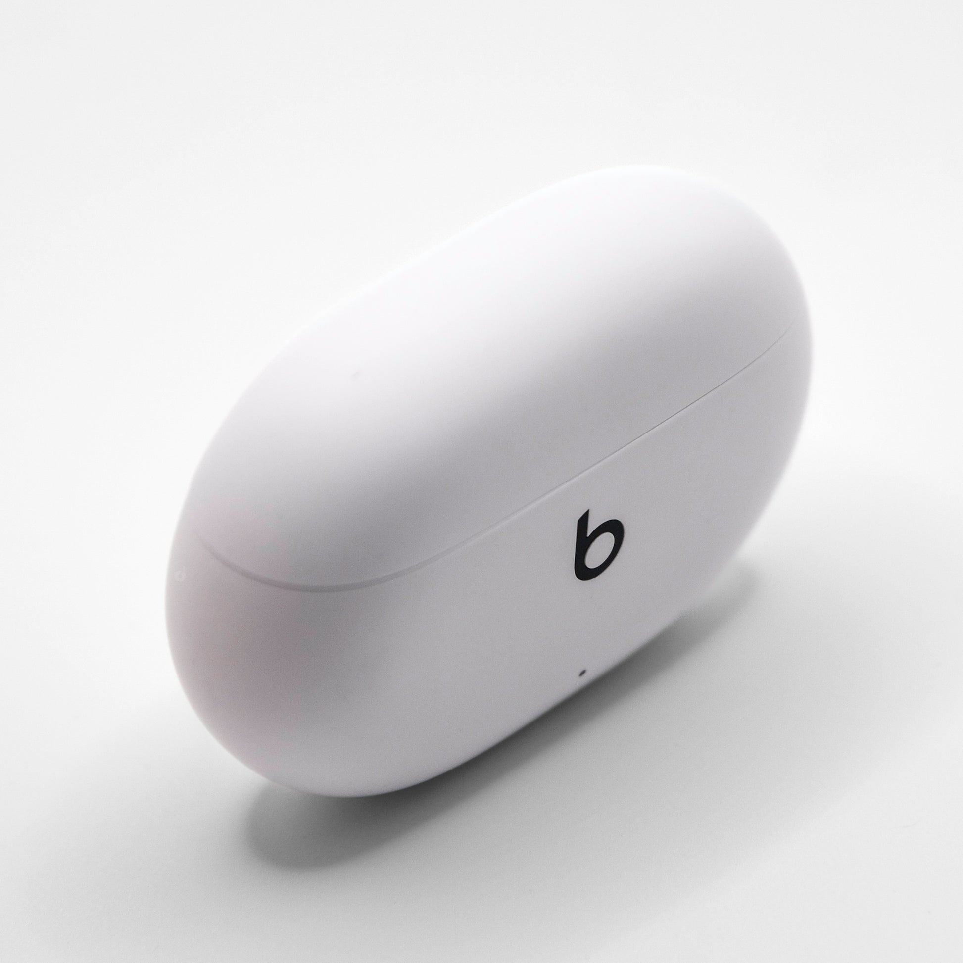 Beats Studio Buds Case in White at an Angle